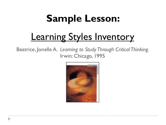 learning to study through critical thinking jonelle beatrice learning to study through critical thinking jonelle beatrice
